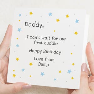 Carte d'anniversaire pour papa, carte d'anniversaire, carte de premier anniversaire pour papa, jolie carte d'anniversaire pour lui, carte de futur papa