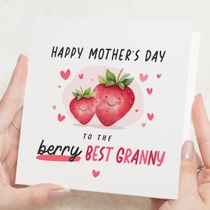 Oma Muttertagskarte, Muttertagskarten für Oma, glückliche Muttertags-Oma, Muttertags-Omakarte, für Nan, Berry Beste Oma