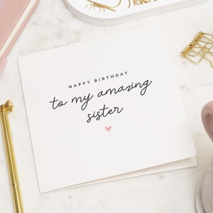 Personalisierte Schwester Geburtstagskarte, tolle Schwester Geburtstagskarte, Geburtstagskarte für Schwester, Geburtstagsgeschenk Schwester, spezielle Schwester, süße Karte