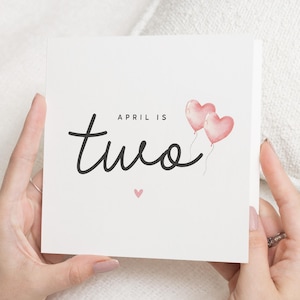 Personalisierte Geburtstagskarte für Mädchen, Tochter 2.Geburtstagskarte, süßes zweites Geburtstagsgeschenk für kleines Mädchen, Nichte, 2.Geburtstagsgeschenk