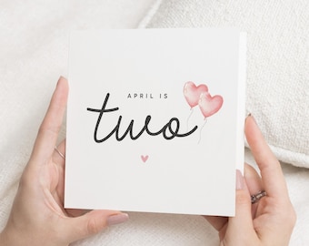 Personalised 2nd Birthday Card For Girl, Daughter 2nd Birthday Card, Cute Second Birthday Gift For Little Girl, 2nd Birthday Gift, Niece