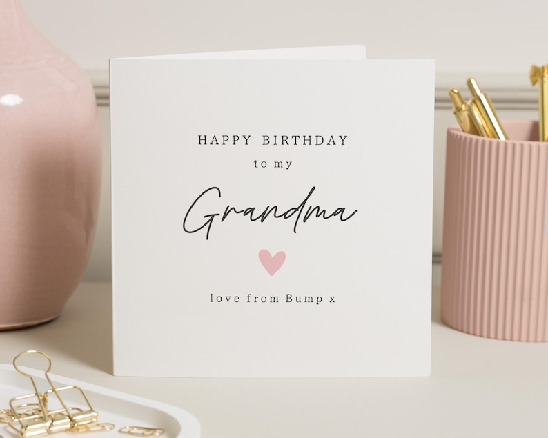 Carte d'anniversaire grand-mère, future maman, joyeux anniversaire grand-mère, carte d'anniversaire future maman image 1