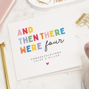 Y luego quedaron 4 tarjetas, tarjeta de felicitaciones por el nuevo bebé, regalo para el nuevo bebé, tarjeta para el nuevo bebé de un amigo, tarjeta de embarazo personalizada, linda tarjeta para bebé