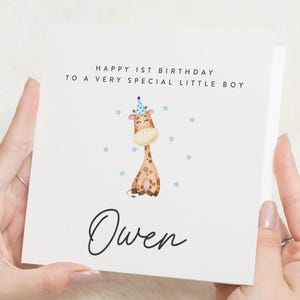 1. Geburtstagskarte für Jungen, erste Geburtstagskarte kleiner Junge, personalisierte 1. Geburtstagskarte, Junge 1. Geburtstagskarte, 1. Geburtstagsgeschenk für Jungen