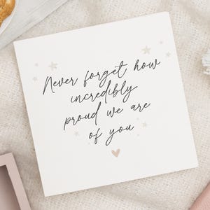 Carte Fier de vous, Carte je pense à vous, Carte d'encouragement, Carte de félicitations, Carte de soutien, Carte pour un ami, Carte pour fille