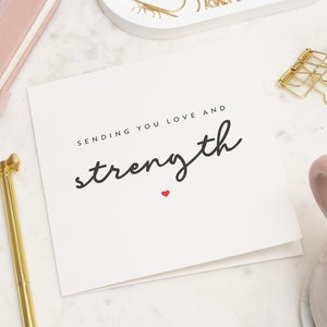 Carte Une pensée pour un ami, Carte pour un ami en deuil, Cadeau de sympathie pour un ami, Je vous envoie de l'amour et de la force, Un cadeau pensé à vous pour lui
