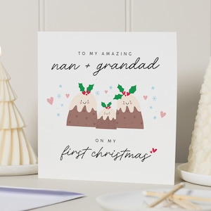 Carte de Noël Premier Noël en tant que grand-père et grand-père, carte de Noël pour grands-parents, carte de Noël pour grand-père et grand-père, grand-père, grand-mère et grand-père