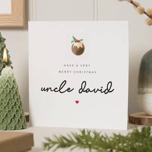 Cartão de Natal do Tio, Cartão de Natal do Tio, Cartões de Natal Personalizados para o Tio, Feliz Natal Tio, Presente de Natal, Cartão de Natal do Tio