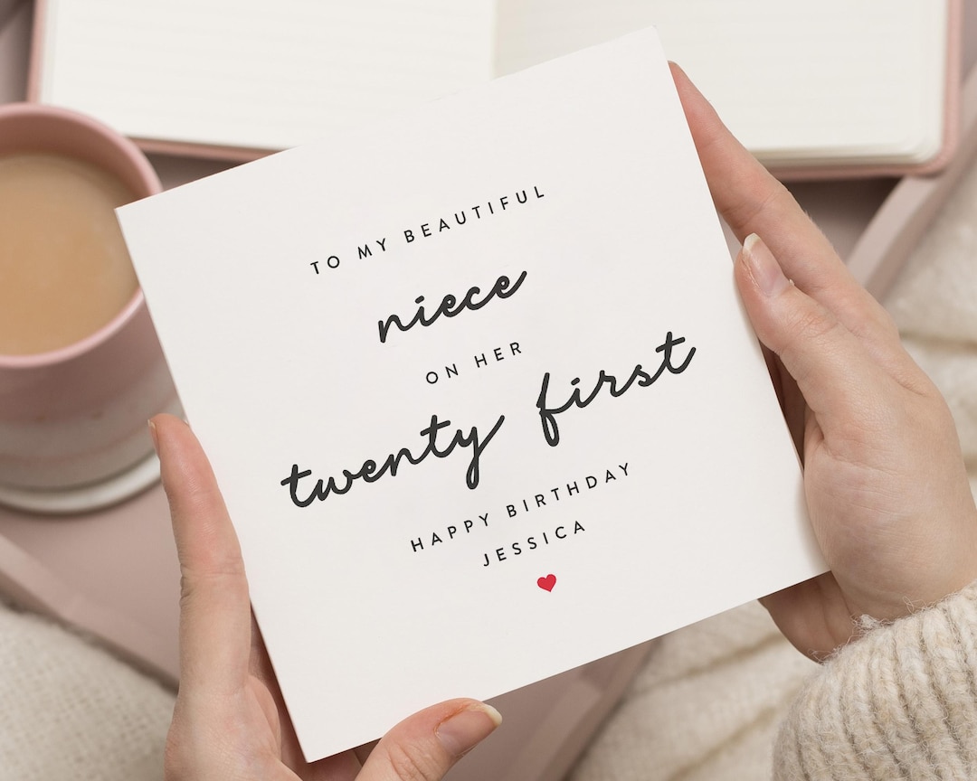 Biglietto Di Auguri Divertente Per 21° Compleanno – Design Vivace Per Lei, Con Busta, Spazio Per Messaggio, Carta Ecologica