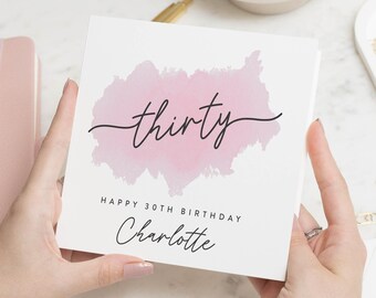 Happy 30th Birthday Card Friend, 30th Birthday Card For Her, Thiry and Fabulous 30th Birthday Card, 30th Birthday Card Bestie, Best Friend