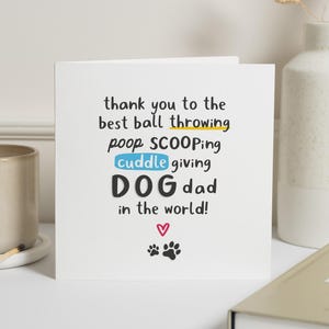 Fathers Day Card from Dog, Dog Dad Fathers Day Card, Funny Dog Dad Card, Best Dog Dad Card, Card for Him, Cute Dog Card