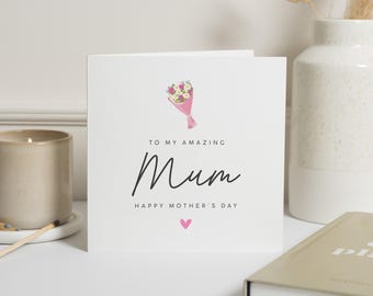 Cartão incrível para o dia das mães, presente para a mãe, cartão de feliz dia das mães para a mãe, cartão para a mãe para o dia das mães, presente para a mãe no dia das mães para ela