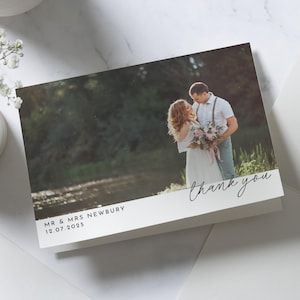 Personalisierte Danksagungskarten Hochzeit Mit Foto, Danksagungskarten Hochzeit, Gefaltete Danksagungskarten, Postkarte Dankeskarten Landschaft