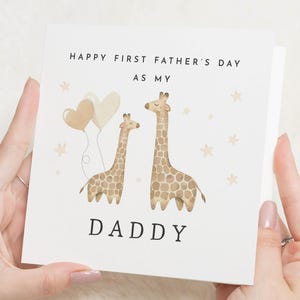 First Fathers Day Card, Fathers Day Card from Baby, Daddy Fathers Day Card, Giraffe Fathers Day Card, Cute Fathers Day Card