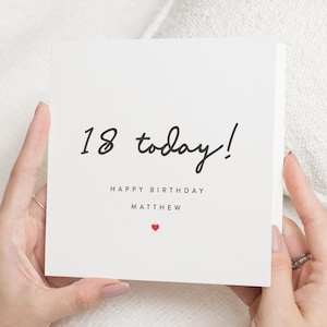 Personalised 18th Birthday Card Son, Daughter 18th Birthday Card, 18th Birthday Gift For Granddaughter, Eighteenth Birthday, Milestone Card