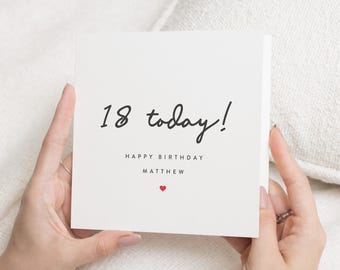 Personalised 18th Birthday Card Son, Daughter 18th Birthday Card, 18th Birthday Gift For Granddaughter, Eighteenth Birthday, Milestone Card