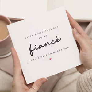 Carte de Saint-Valentin fiancé, fiancé de carte de Saint-Valentin, cadeaux de Saint-Valentin pour lui, carte de Saint-Valentin fiancé, carte de futur mari