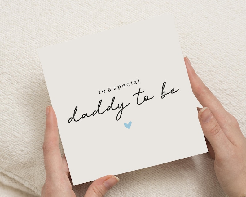 Carte future papa, carte de fête des pères, carte pour nouveau papa, carte de baby shower, carte pour lui, carte papa, carte personnalisée pour papa image 1
