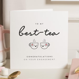 Carte de fiançailles, Cadeaux de fiançailles, Carte de fiançailles meilleur ami, Meilleur ami de carte de fiançailles, Meilleur ami fiancé, Félicitations de fiançailles