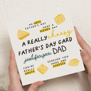 Funny Fathers Day Card, Fathers Day Card for Dad, Cheese Pun Card, Fathers Day Card from Son or Daughter, Cute Fathers Day Card