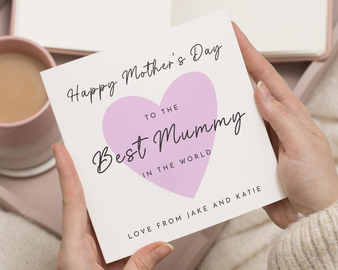 Mothers Day Card for Mummy, Mummy Mother's Day Gifts, Heart Card Mummy ...