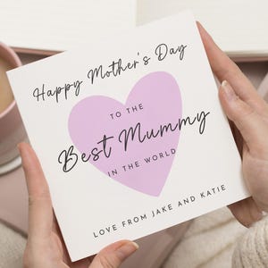 Tarjeta del Día de la Madre para Mamá, Regalos del Día de la Madre para Mamá, Tarjeta de Corazón para Mamá, Feliz Día de la Madre, Tarjeta para Mamá para el Día de la Madre, Regalos para Mamá para Ella