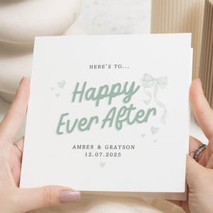 Hochzeitskarte, Happy Ever After Karte, personalisierte Hochzeitskarte, Verlobungskarte, Jubiläumskarte, Karte für Paar