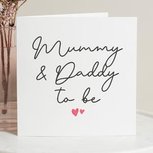 Mummy And Daddy To Be Card, Pregnancy Card, Congratulations Baby Shower, Expecting Parents, Baby Shower Card Parents To be Card, Pregnancy