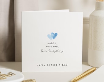 Tarjeta del Día del Padre para papá/esposo, tarjeta del Día del Padre de parte de los hijos, tarjeta personalizada del Día del Padre, tarjeta sencilla para él.