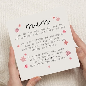 Biglietto per la festa della mamma, regalo per la festa della mamma, biglietti per la festa della mamma per la mamma, biglietto di auguri per la festa della mamma dalla figlia alla mamma, regali per la mamma per la festa della mamma