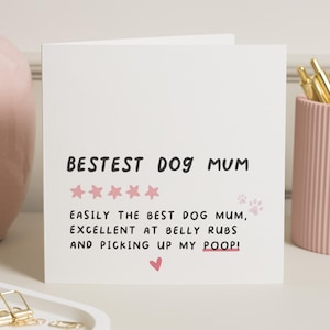 Beste hondenmoeder Moederdagkaarten, Moederdagcadeau van de hond, gelukkige Moederdag hondenmoeder, kaart voor Moederdag, moedercadeau voor haar