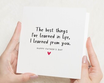 Fathers Day Card, Fathers Day Card from Daughter, Fathers Day Card from Son, Dad Card, Card for Dad, Happy Fathers Day Card