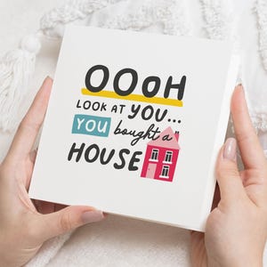 Divertente biglietto per la nuova casa, biglietto per la casa che hai comprato, divertente regalo per l'inaugurazione della casa, biglietto per il proprietario di casa per gli amici, divertente biglietto per la nuova casa per gli amici