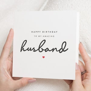 Cartão de feliz aniversário para o marido, Cartão de aniversário para o marido, Presente de aniversário para o marido, Para o meu marido, Cartão de aniversário para ele, Cartão de aniversário para o marido