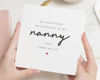 1st Mothers Day Card, As My Nanny, Mother's Day Cards For Grandma, Happy Mother's Day Nanny, First Mother's Day As My Nan, For Nanna, Granny