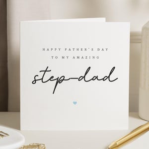Fathers Day Card for Step Dad, Step Dad Fathers Day Card, Fathers Day Card from Stepchild, Fathers Day Card for Him, Simple Card