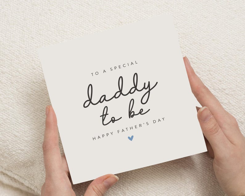 Carte de fête des pères pour futur papa, carte de fête des pères pour futur papa, carte de fête des pères de bosse, carte pour nouveau papa, fête des pères personnalisée image 1