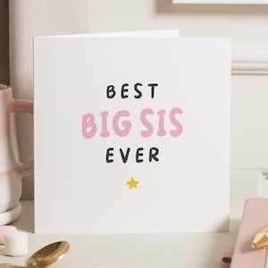 Meilleure carte d'anniversaire grande soeur, carte d'anniversaire spéciale soeur, carte d'anniversaire pour grande soeur, cadeau d'anniversaire soeur, carte grande soeur