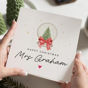 Cartão de Natal para Professor, Cartão de Natal para Professor, Cartões de Natal para Professor, Presentes de Natal para Professor, Cartão de Natal Personalizado para Professor