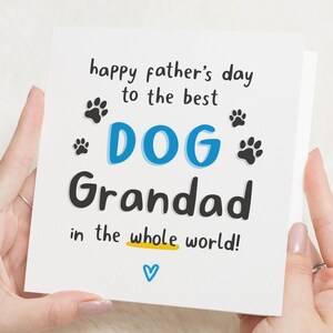 Carte de fête des pères pour grand-père, chien carte de fête des pères grand-père, carte de fête des pères du chien, carte de grand-père, jolie carte de fête des pères image 1