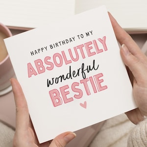 Cartão de aniversário para melhor amiga, cartão de aniversário para melhor amiga, cartão de aniversário para ela, cartão de aniversário fofo, cartão de aniversário personalizado para amiga