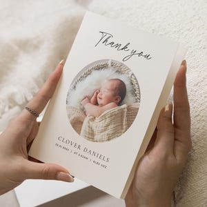 Cartes de remerciement bébé avec photo, carte de remerciement baby shower, nouvelles cartes de remerciement petite fille, cartes de remerciement personnalisées, remerciement petite fille