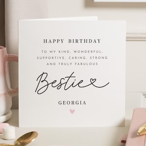 Tarjeta de cumpleaños de la mejor amiga, tarjeta de cumpleaños de la mejor amiga, regalo de cumpleaños de la mejor amiga, tarjeta de cumpleaños de la mejor amiga, tarjeta de cumpleaños para la mejor amiga