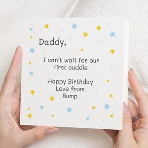 Geburtstagskarte für Papa, Geburtstagskarte aus dem Bauch, Daddy to be Geburtstagskarte, süße Geburtstagskarte für Papa, erste Geburtstagskarte