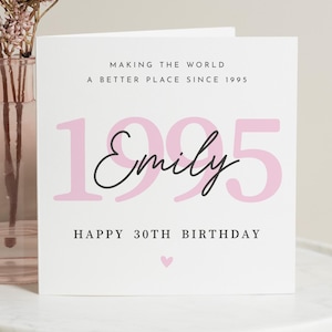 Cartão de aniversário de 30 anos para amiga, cartão de aniversário de 30 anos para filha, presente de aniversário de 30 anos para esposa, cartão de aniversário de 30 anos para irmã, para ela, melhor amiga