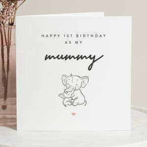 Personalisierte Karte 1. Geburtstag als Mama, 1. Geburtstag als meine Mama Karte, 1. Geburtstag als Mama Karte, Mama Geburtstagsgeschenk, für Sie, vom Baby
