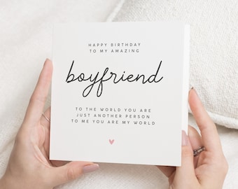 Boyfriend Birthday Card, Birthday Card For Boyfriend, Birthday Card For Him, Gifts For Boyfriend, Happy Birthday Boyfriend, Gift For Him
