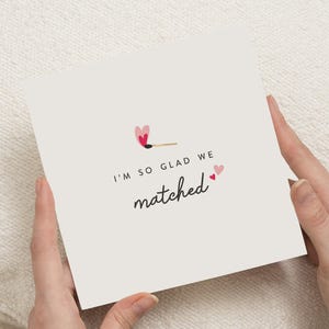 I'm so froh, dass wir passten Karte, Dating-App-Valentinstag-Karte für ihn, lustige Valentinstag-Karte, Valentinstag-Karten für sie, Valentinstag-Freund
