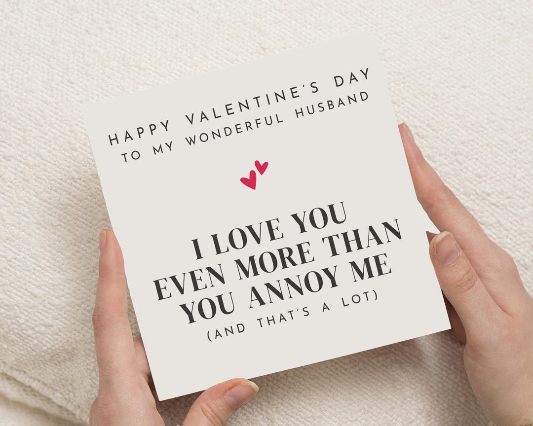 Husband Valentines Card, Valentines Card for Husband, Valentines Gift ...