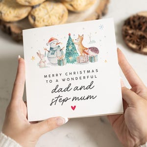 Weihnachtskarte für Papa und Stiefmutter, Weihnachtskarte für Papa und Stiefmutter, Für Papa und Stiefmutter, Weihnachtskarte für Mama und Papa, Papa und Partner